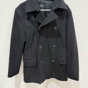 Express Wool Peacoat Overcoat Black Small